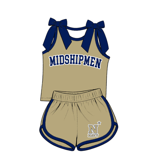 ( Moq 5 ) Sibling Baby Girls Kids Sleeveless Bows Shirt Shorts Team Set Clothes
