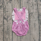 ( No moq ) Preorder Baby Girls Straps Fishing Plaid Ruffle Bubble Romper