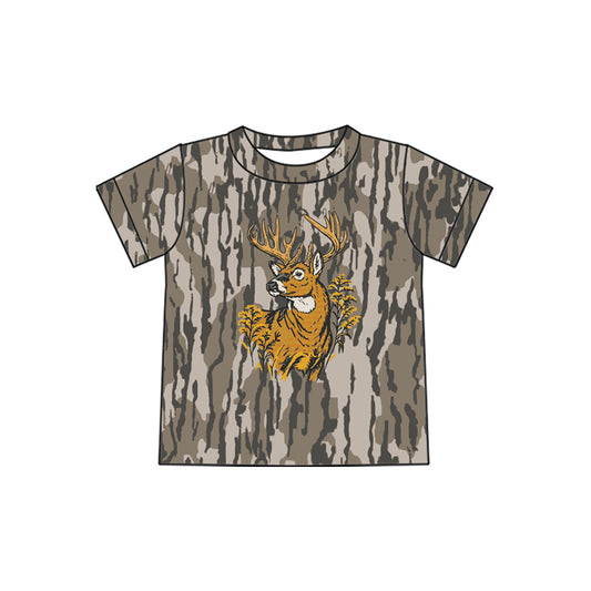( Moq 5 ) Preorder Baby Boys Kids Short Sleeves Deer Camo Tee Shirt