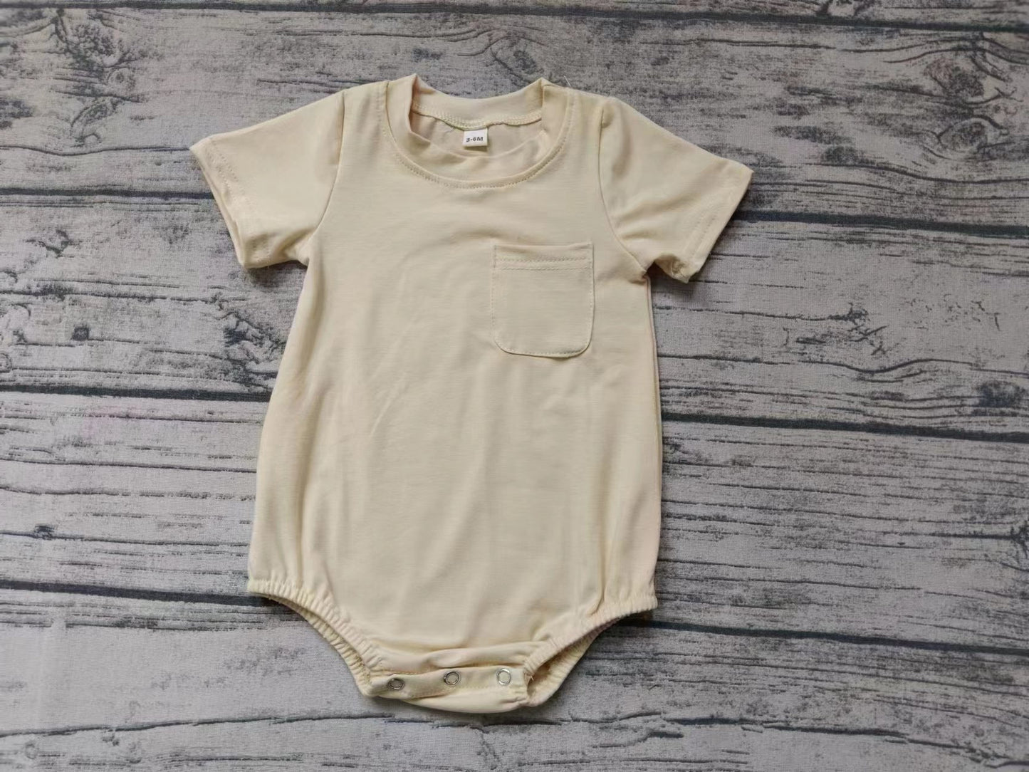 Moq 5 Baby Boy Cotton Khaki Bubble One Piece Romper