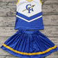 Baby Girl Sleeveless Shirt Blue Skirt Shorts Team Clothes Set Moq 5