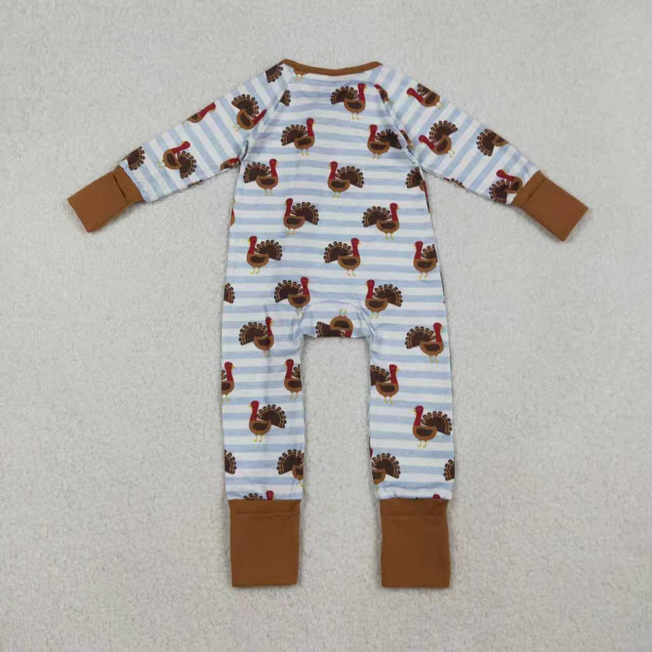 Sibling Baby Boys Adult Women turkey Thanksgiving Family Mama and Me Pants Zipper Footie Romper Pajamas RTS