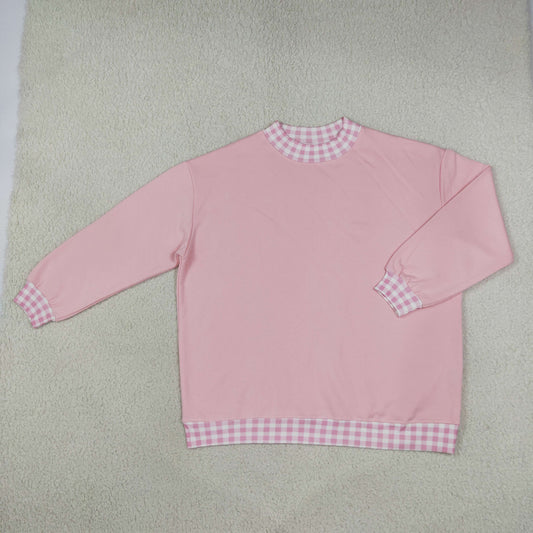 Adult Women Long Sleeves Shirt Tops Pink Pullover Clothes RTS