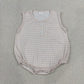 Sibling Baby Boy Infant Sleeveless Plaid Pockets Summer Bubble Rompers Clothes RTS