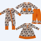 Sibling Girls Kids Long Sleeves Halloween Bows Flower Romper Dress Set Fall Clothes RTS