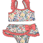 ( Moq 5 Each Style ) Sibling Baby Girls Kids Floral Tops Ruffle Shorts Bows Sets Summer Swimsuits