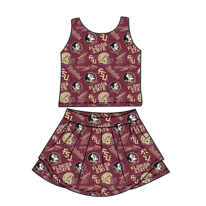 ( Moq 5 each style ) Baby Girl Toddler FSU Team Sibling Dress Set