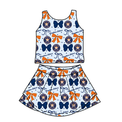 ( Moq 5 each style ) Baby Girl Toddler H Team Bows ‌Sibling Dress Set