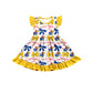 ( Moq 5 each style ) Baby Boy Girl Toddler Team Bows Sibling Shirt Dress Set 6.23