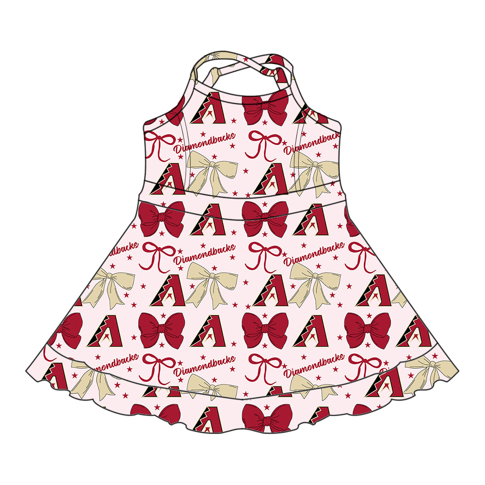 ( Moq 5 each style ) Baby Boy Girl Toddler A Team Bows ‌Sibling Dress Set