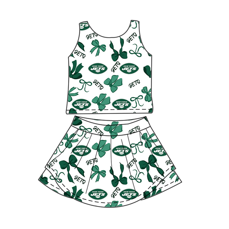 ( Moq 5 Each Style ) Baby Girls Toddler Stars Bows Team Sibling Green Shorts Dresses Set Summer Clothes