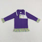 Sibling Kids Boys Long Sleeves Mardi Gras Zipper Buttons Pullovers Shirt Tops RTS