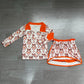 ( No moq ) Preorder Baby Girls Kids Flower Bows Leaves Zipper Shirt Skirt Shorts Set Fall Clothes