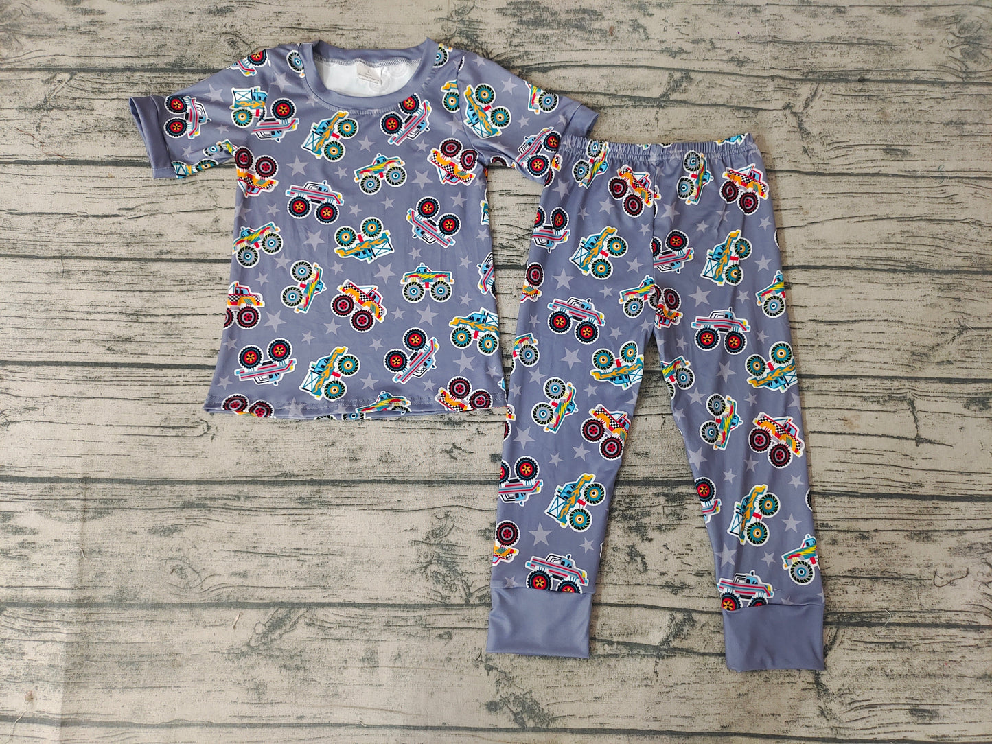 Promotion Baby Boy Truck Pants Outfit Pajamas