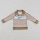 GT0320 Baby Girl Long Sleeves Embroidery Duck Deer Dog Zipper Hunting Pullover