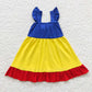 GSD0343 Baby Girl Short Sleeves Princess Bow Summer Dress