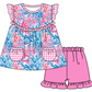Baby Boy Girl Short Sleeves Summer Sibling Dress Romper Clothes Set ( Moq 5 Each style )