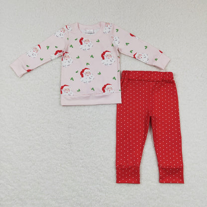 GLP0916 Baby Boy Christmas Santa Long Sleeves Pants Outfit