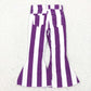 P0331 Baby Girl Purple Stripes Denim Pants Jeans