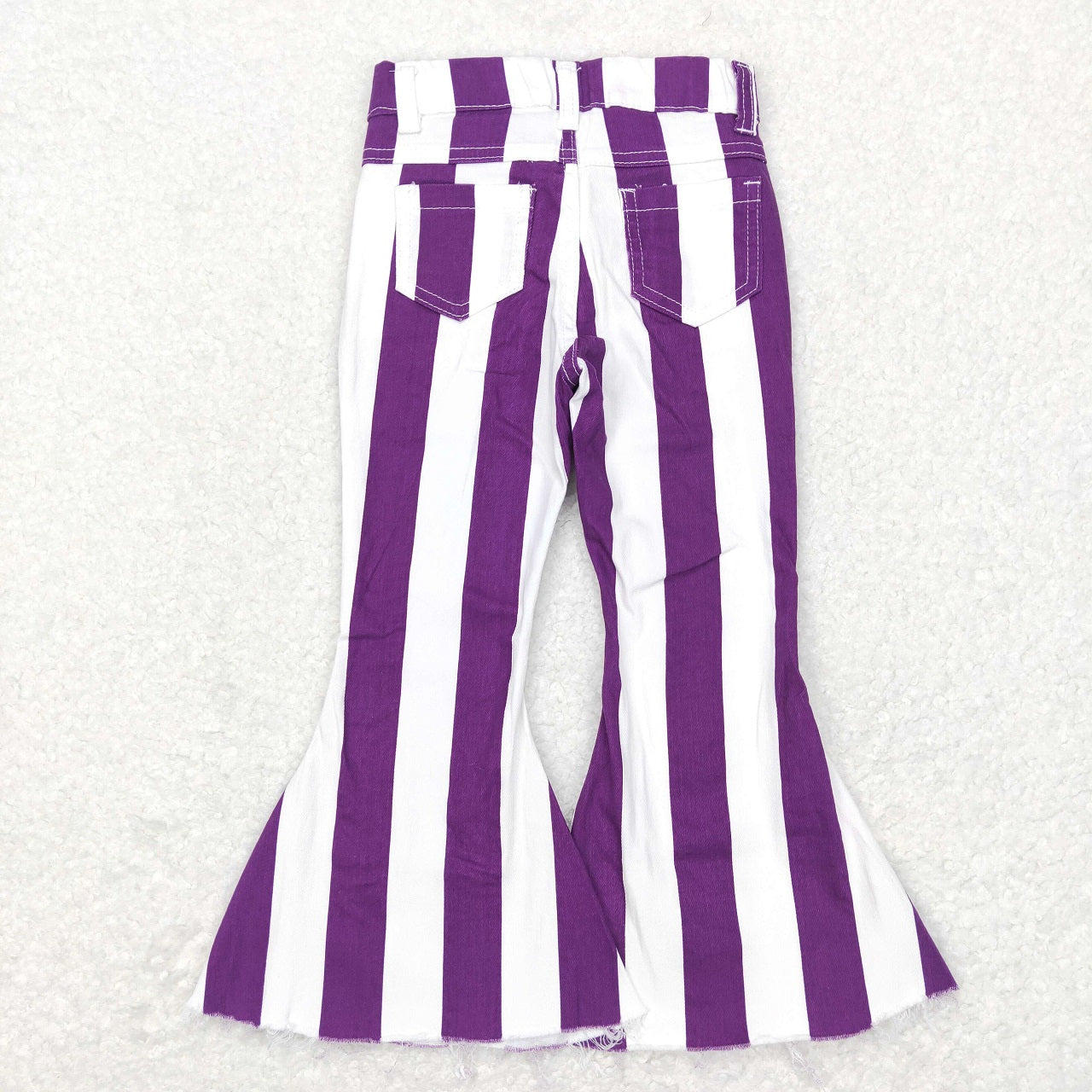 P0331 Baby Girl Purple Stripes Denim Pants Jeans