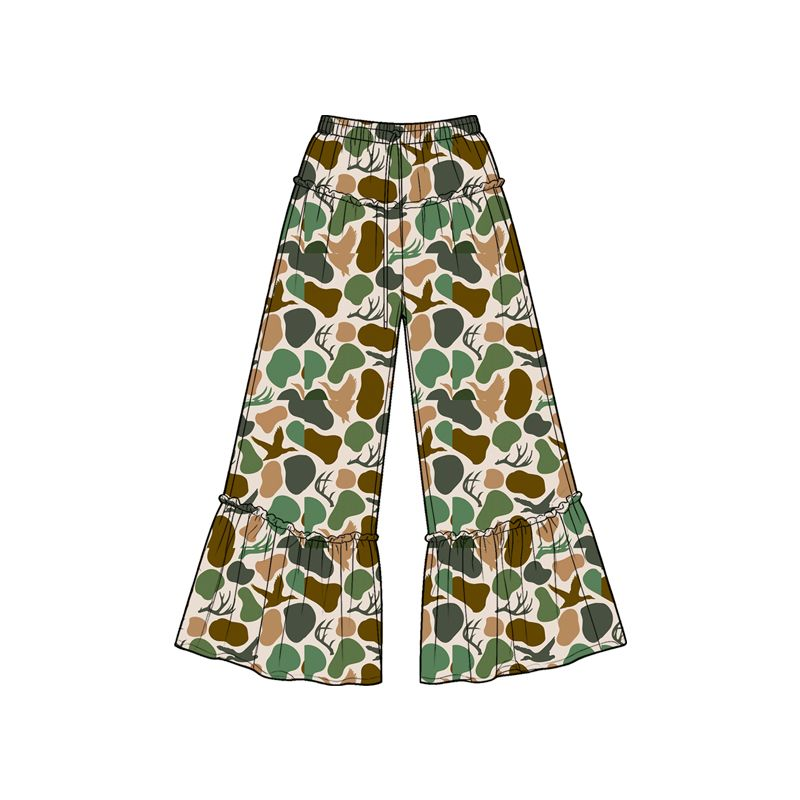 ( Moq 5 ) Baby Girls Kids Deer Ducks Camo Ruffle Pants Bottoms Clothes