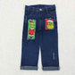 P0207 Baby Boy Christmas Face Denim Pants Jeans