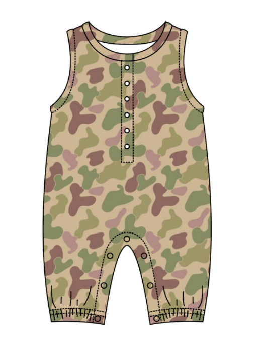 Baby Kids Toddler Sibling Camo Shirt Romper Set Moq 5