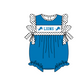( Moq 5 ) Baby Girls Kids Blue Short Sleeves Team Bubble Romper