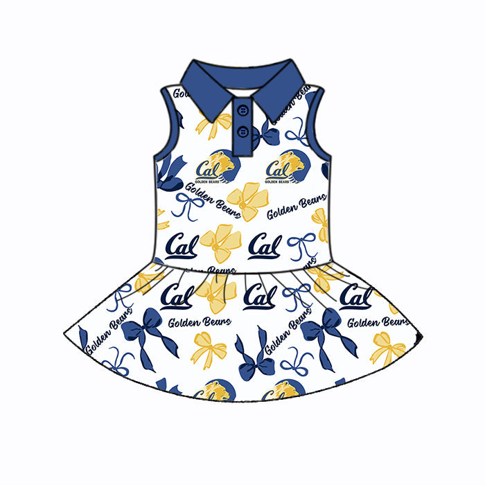 ( Moq 5 each style ) Baby Girl Team Bear Bows Sibling Dress Set 5.24