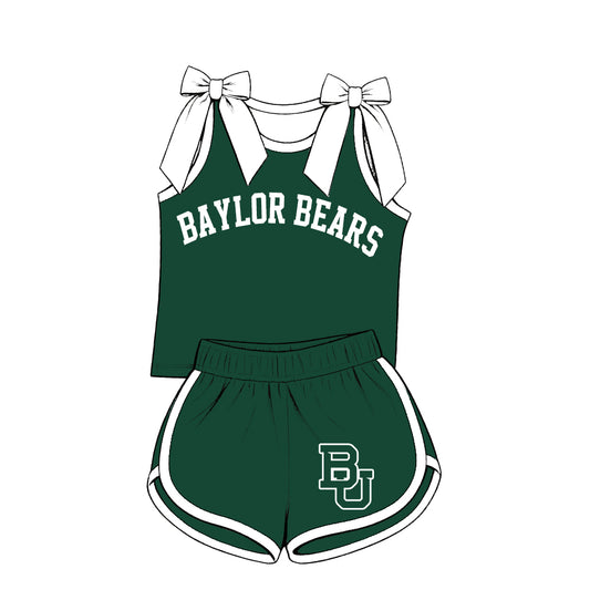 ( Moq 5 ) Sibling Baby Girls Kids Sleeveless Bows Shirt Shorts Team Set Clothes