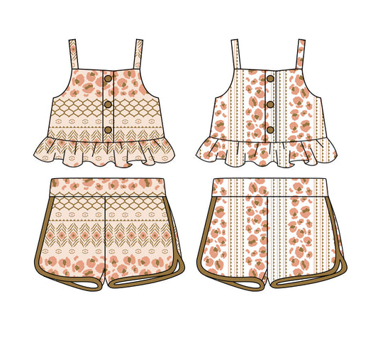 Baby Girl Leopard Straps Sibling Set ( Moq 5 Each Style ) 1.17