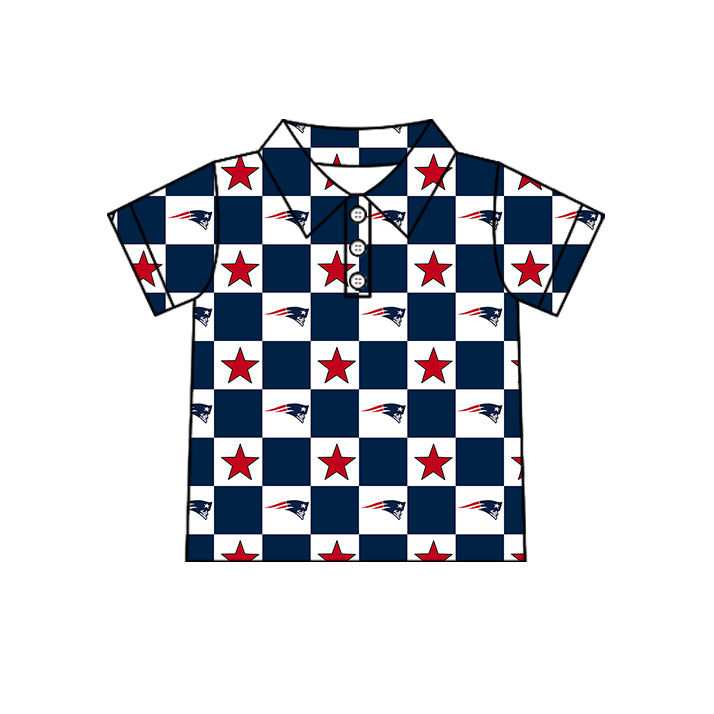 ( Moq 5 Each Style ) Baby Boys Girls Toddler Bows Navy Plaid Team Sibling Shorts Dress Shirt Set Summer Clothes