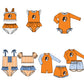( Moq 5 Each Style ) Baby Boys Girls Kids Team Sibling Dogs Jumpsuits Sets Swimsuits