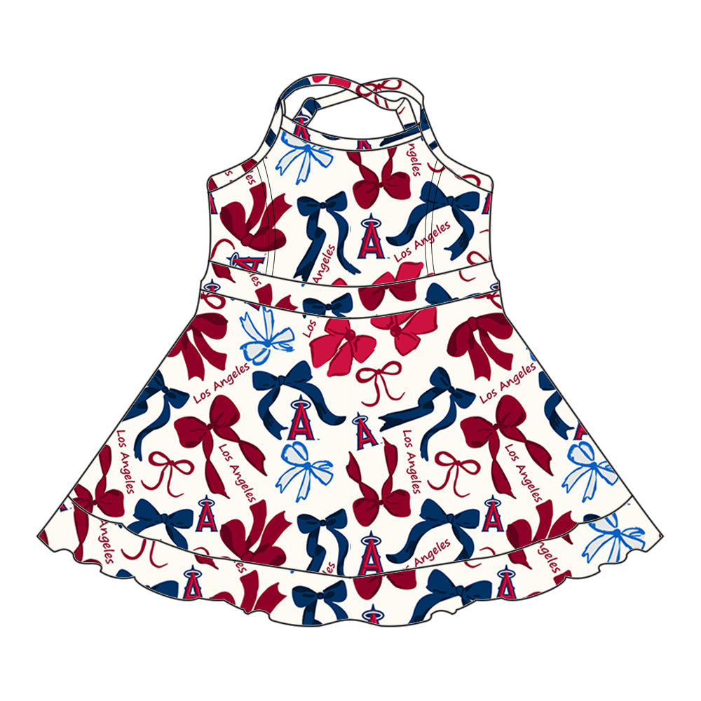 ( Moq 5 each style ) Baby Girl Team A Bows Sibling Dress Set 5.17