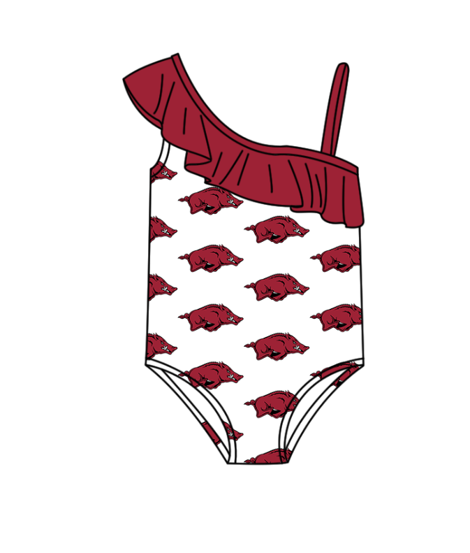 ( Moq 5 Each Style ) Baby Boys Girls Pigs Sibling Team Sets Swimsuits Football Clothes