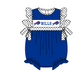 ( Moq 5 ) Baby Girls Kids Short Sleeves Bull Bows Team Bubble Romper