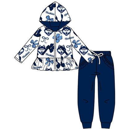 ( Moq 5 each style ) Baby Boy Girl Team Sibling Shirt Bows Cheer Dress Set 8.16