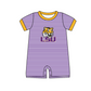 ( Moq 5 Each Style ) Baby Boys Girls Kids Purple Stripes Team Sibling Rompers Sets