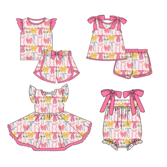Baby Girl Summer Bows Sibling Romper Dress Set ( Moq 5 Each Style ) 3.13