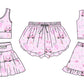 ( Moq 5 Each Style ) Baby Girls Kids Golf Sibling Pink Shorts Sets Clothes