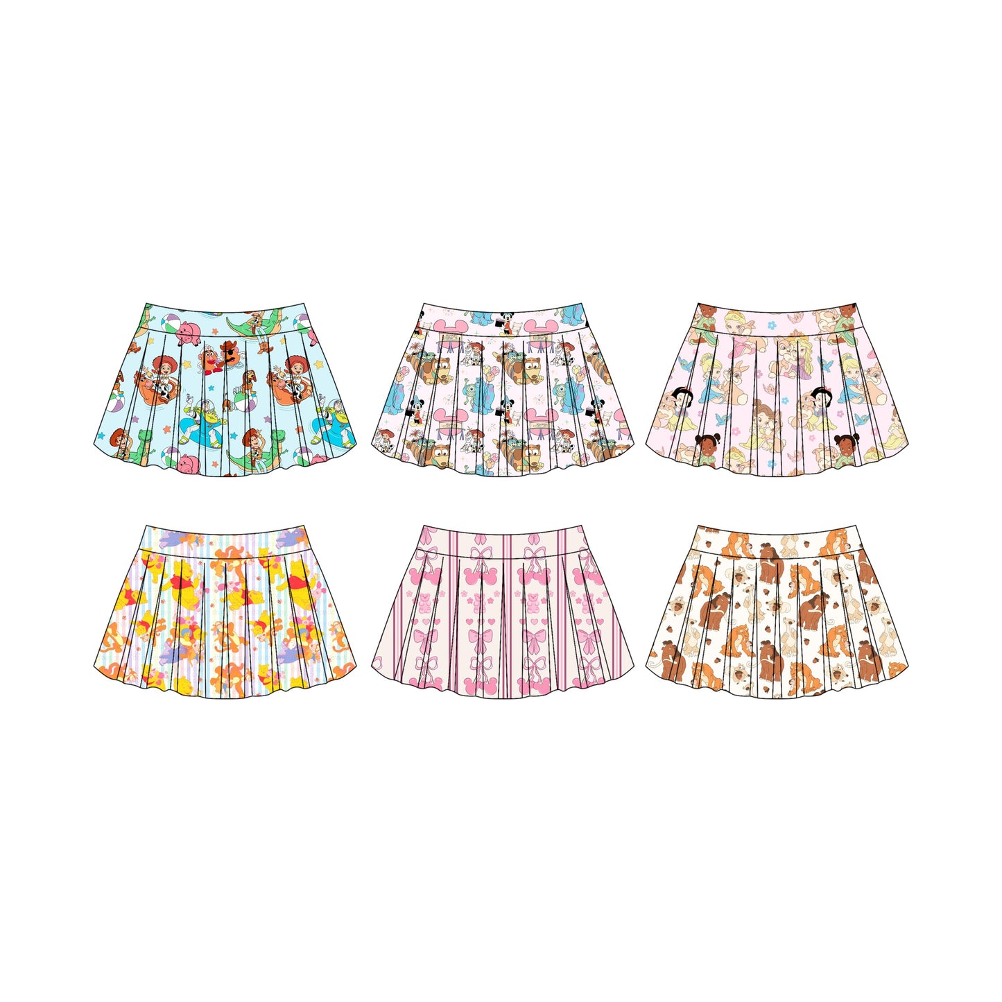 Baby Girl Summer Cartoon Sibling Shorts Skirt Skorts Bottoms ( Moq 5 Each Style ) 4.2