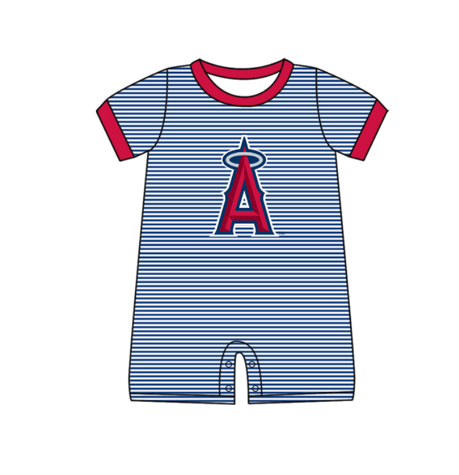 ( Moq 5 Each Style ) Baby Boys Girls Kids Team Sibling Blue Stripes Rompers Sets