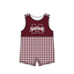 ( Moq 5 ) Baby Boys Kids Sleeveless M State Plaid Team Summer Romper