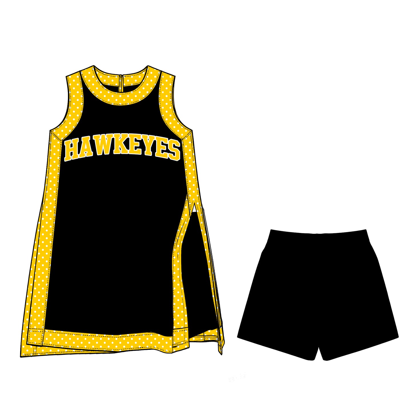 ( Moq 5 ) Baby Girls Kids Sleeveless Team Tops Shorts Team Set Clothes