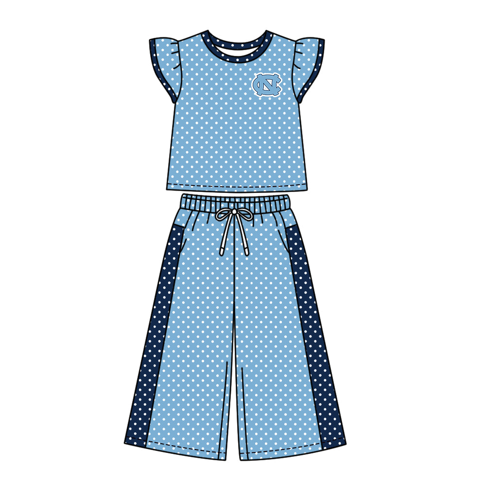 ( Moq 5 ) Baby Girls Kids Short Sleeves Shirt Pants Team Set Clothes