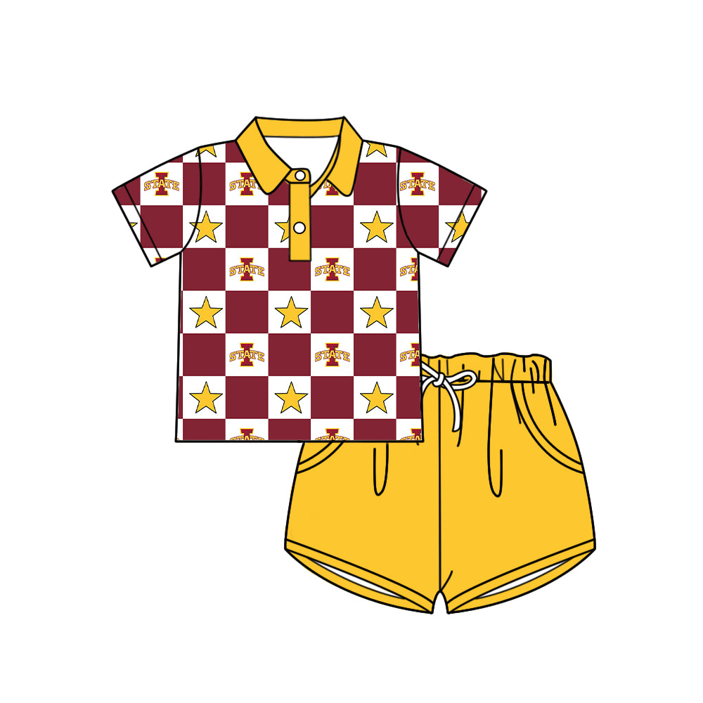 ( Moq 5 Each Style ) Baby Boys Girls Toddler Bows Red Plaid Team Sibling Shorts Dress Sets Clothes