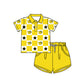 ( Moq 5 Each Style ) Baby Boys Girls Toddler Yellow Bows Team Sibling Shorts Dress Sets Clothing