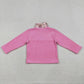 Baby Girls Pink Long Sleeves Chip Hearts Valentines Zipper Fleece Pullover Sweater RTS
