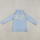Baby Boys Blue Long Sleeves Golf Buttons Pullover Shirt RTS