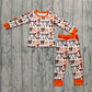Baby Girl Long Sleeves Bows Stars Shirt Pants Pajamas Halloween Fall Set RTS
